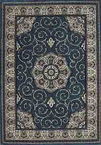 traditional heritage dark blue rug