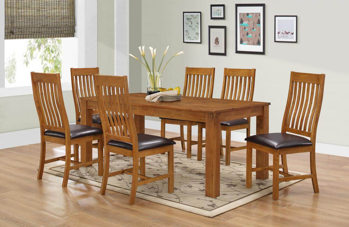adderleydiningsetwalnut6chairs M S CARPETS & FURNITURE