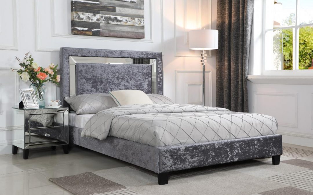 Agustina Crushed Velvet Bed