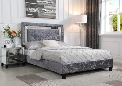 Agustina Crushed Velvet Bed