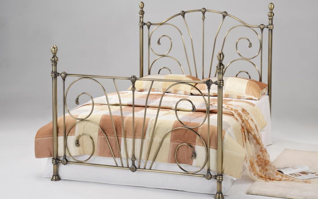 Beatrice Antique Brass Bed