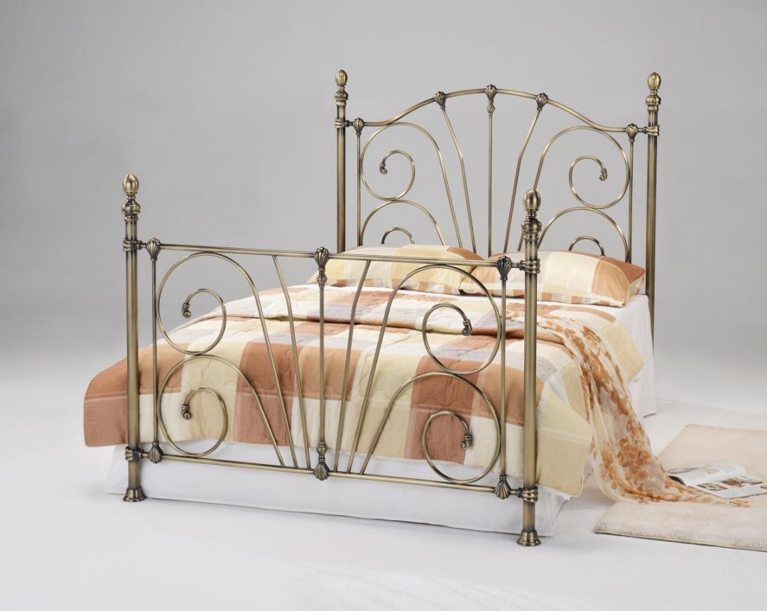 Beatrice Antique Brass Bed