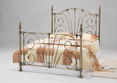 Beatrice Antique Brass Bed