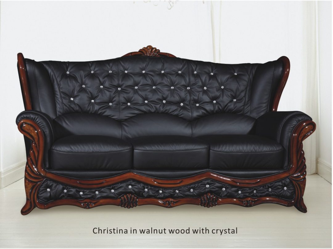 Christina Walnut Wood With Crystal