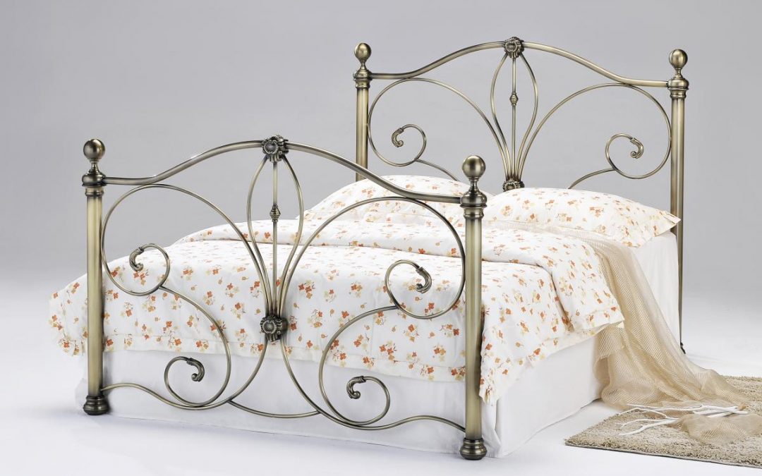 Diane Antique Brass Bed