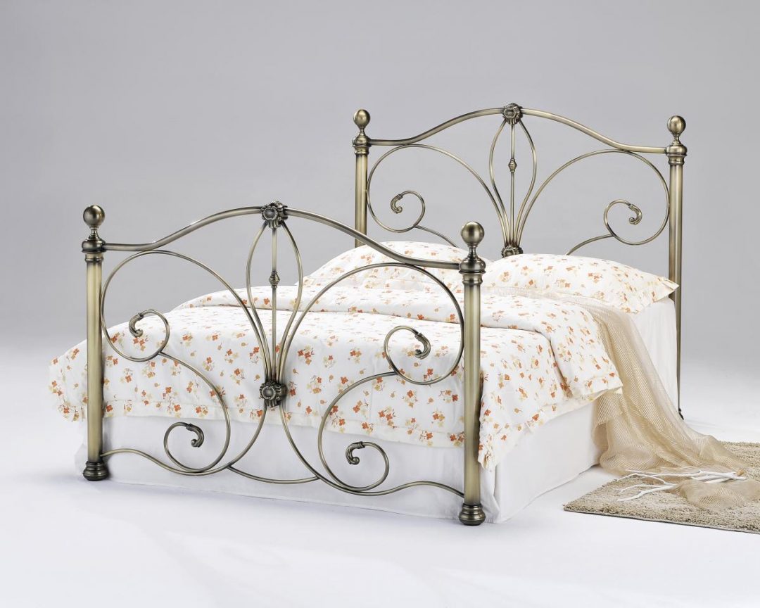 Diane Antique Brass Bed
