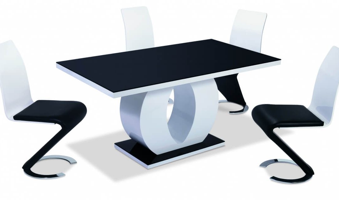 Edenhall Dining Set High Gloss White