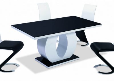 Edenhall Dining Set High Gloss White