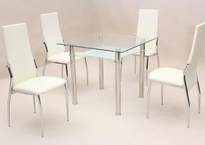 Jazo Dining Set Chrome