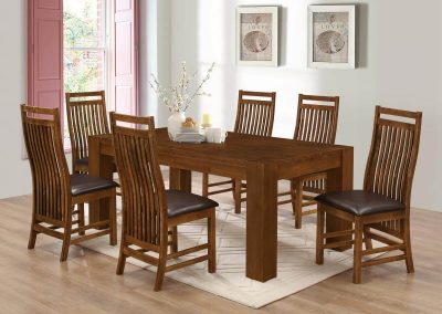 Yaxley Dining Set Rustic Oak