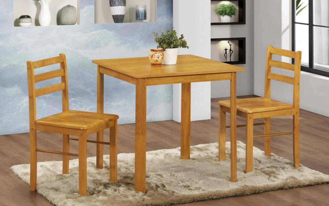 York Dining Set Natural Oak 2 Chairs